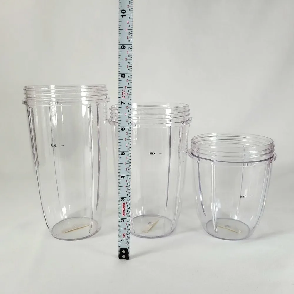 Nutribullet Replacement Cups Set of 3 Colossal 32 24 18 oz NB-201 Lot
